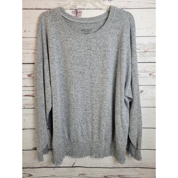 Torrid Gray Super Soft Knit Long Sleeve Pullover Sweater Women's Size 3 = XL - Picture 1 of 9
